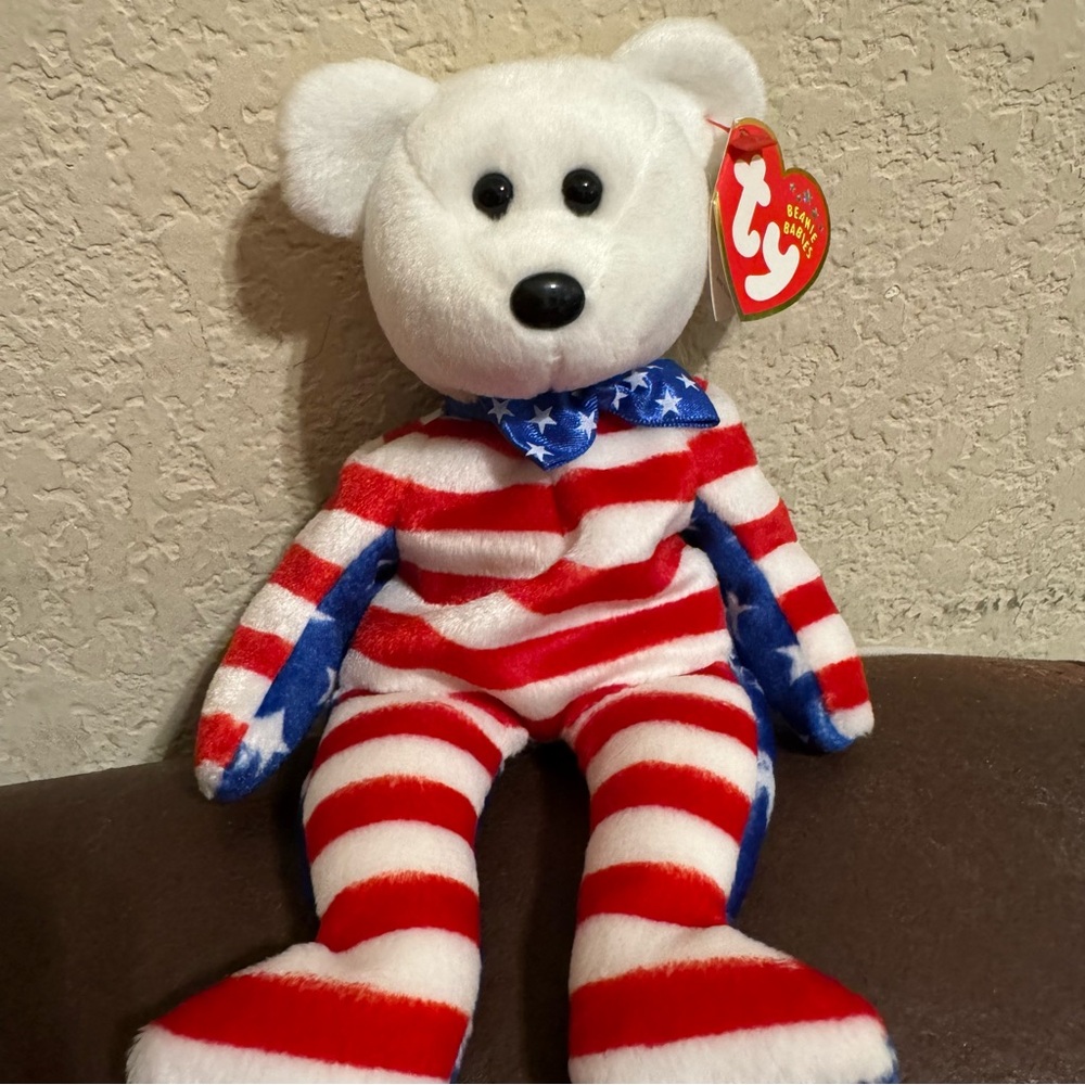 Vintage WT 2002 Ty Beanie Babies Liberty Bear